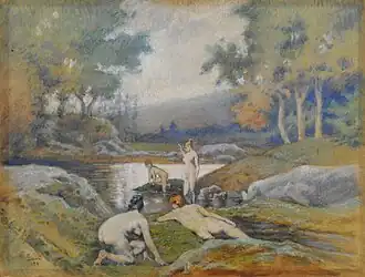 Mujeres bañándose, 1916, Musée national des Beaux-Arts de Buenos Aires