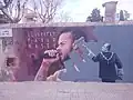 Peinture murale à Cardedeu, créée en réponse à la destruction du précédent.