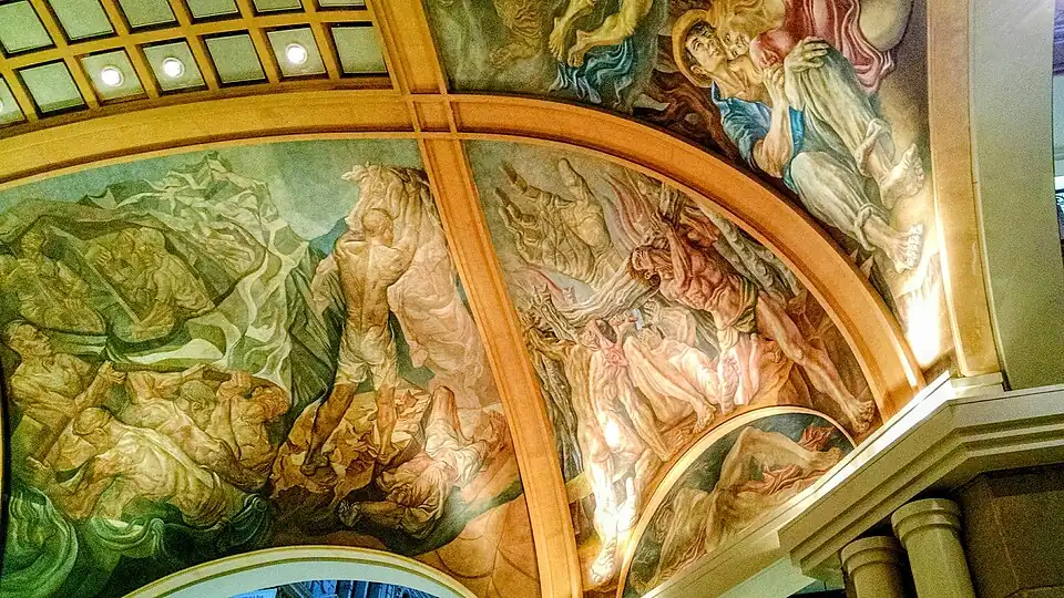 Détail d'un plafond des Galerías Pacífico&nbsp;(es) à Buenos Aires.