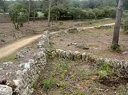 Murs de pierre sèche dans la forêt de Cornillon.