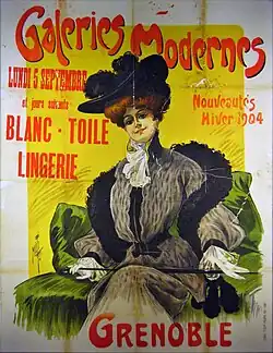 Affiche des Galeries Modernes en 1904.