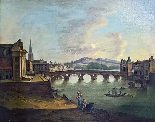 Le port au XVIIIe&nbsp;siècle, peint par Pierre Joseph Wallaert