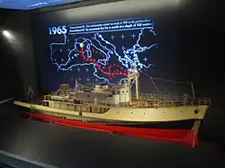 La Calypso du commandent Cousteau.