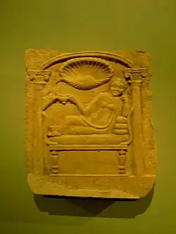 Bas-relief de l'époque gréco-romaine en Égypte.