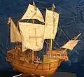 Maquette d'une caravelle au musée maritime Amiraglio Carlo Mirabello&nbsp;(it) à Tortone.