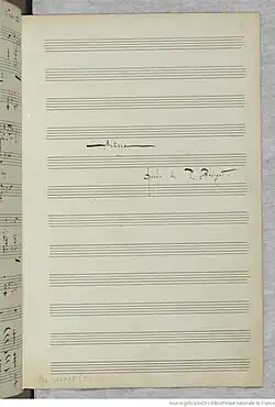 page du manuscrit autographe