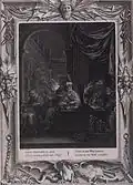 Illustration du mythe de Lycaon. Gravure de Bernard Picart, XVIIIe&nbsp;siècle.