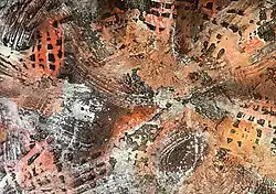 N°42 (détail), 1963. Technique mixte sur toile, 300 x 200 cm.