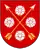 Blason de la province suédoise de Närke, représentant deux flèches et quatre fleurs.