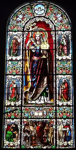 Chœur : Allégorie de l'Église (baie no&nbsp;2)