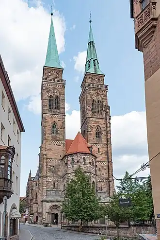 Mur Nord de l'église Saint-Sébald.