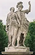 Statue de Brutus et Lucrèce, dans les jardins du château de Schönbrunn, Ignaz Franz Platzer, 1773-1780