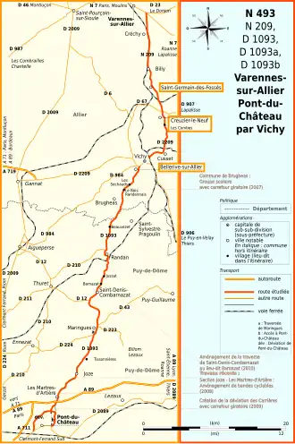 Carte de la route.