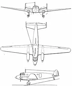 Description de l'image NC 702 3-view L'Aerophile October 1946.jpg.