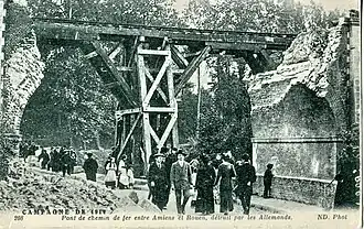 Un autre ouvrage de la ligne détruit pendant les combats de 1914.