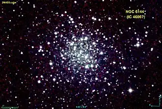 NGC 6144 en infrarouge par le relevé 2MASS.