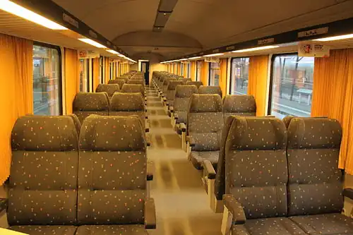 Intérieur d'une voiture de 2e&nbsp;classe.