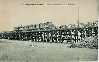 L'estacade du chemin de fer, dans la baie de la Somme.