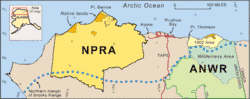 carte du nord de l'Alaska avec la zone NPR-4 délimitée