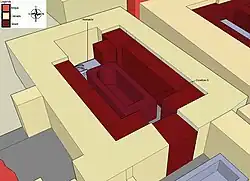 Vue restituée de la tombe d'Osorkon&nbsp;II et de son fils Hornakht