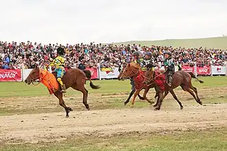 Trois cavaliers au grand galop