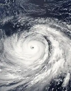 Le typhon Nabi a atteint son intensité maximale le 2 septembre.