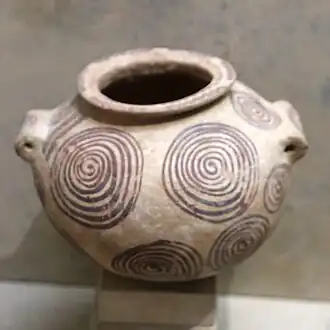 Vase à motifs géométriques. Terre cuite, Nagada II