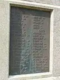 Le monument aux morts : liste des morts de la Première Guerre mondiale 1.