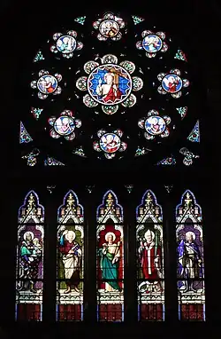 Vitrail du transept gauche de la chapelle.