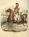 Carabinier à cheval (1810-1815), par Hippoyte Bellangé, 1843.