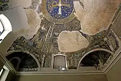 Coupole avec mosaïque paléochrétienne du Ve&nbsp;siècle, du baptistère San Giovanni in Fonte de Naples.