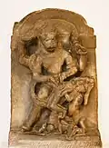 Narasimha. Statue Pâla du VIIIe&nbsp;siècle, en provenance d'Inde orientale.