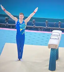 Description de l'image Nariman Kurbanov 2024 Pommel Horse.jpg.