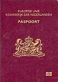 Couverture d'un passeport néerlandais