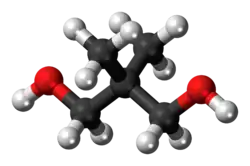 Représentation 3D du néopentylglycol
