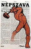 Affiche pour Népszava, juillet 1911 [ou 1918 ?].