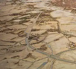 plan relief de 1863, canal et champs