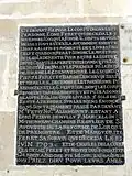 Plaque de fondation.