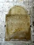 Plaque funéraire.
