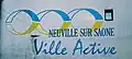 Le logo de Neuville-sur-Saône (peinture murale).