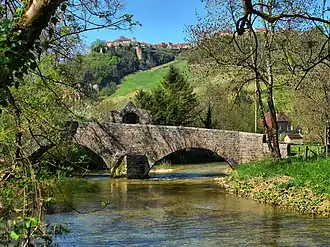 Le pont sur la Seille (vue amont).