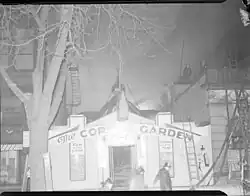 Incendie du Corona Garden au 2490, rue Notre-Dame Ouest, Montréal, le 27 mars 1938.