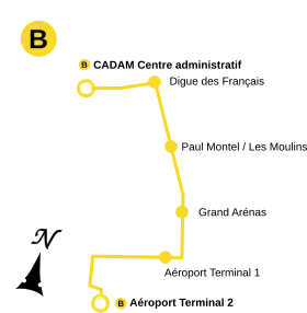 La ligne reprend en partie l'ancien tracé de la ligne 2 et 3.