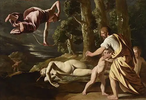 Nicolas Poussin, La Mort de Chioné (vers 1622-1623).