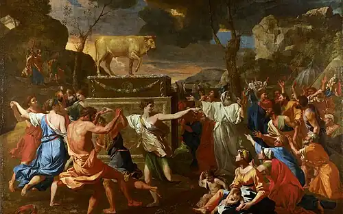 L'Adoration du Veau d'or, 1633-1634 – National Gallery, Londres.