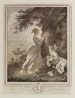 Le Chiffre d'Amour d’après Fragonard (v.&nbsp;1770).