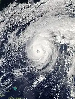 Nicole à son apex le 12 octobre à 17&nbsp;h&nbsp;50 UTC.