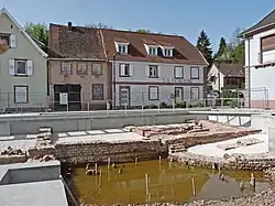 Valorisation des vestiges sur la place Jean-Marchi (2011).