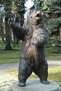 Statue de Wojtek dans le Jordan Park à Cracovie.