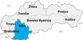 Localisation de Nitra